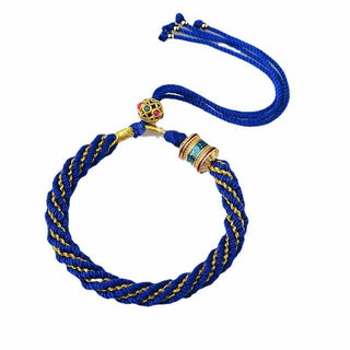 Buddha Gift Tibetan Handmade Luck Thangka Prayer Wheel Charm Weave String Bracelet