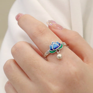 Buddha Gift Lotus Flower Pattern Enlightenment Ring