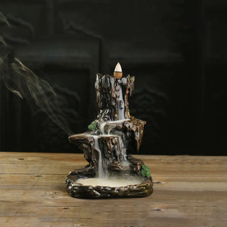 Buddha Gift Waterfall Backflow Incense Burner Mountain Tower Incense Holders