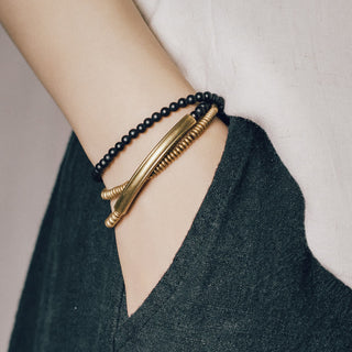 Buddha Gift Tibetan Various Agate Stone Copper Protection Triple Wrap Bracelet