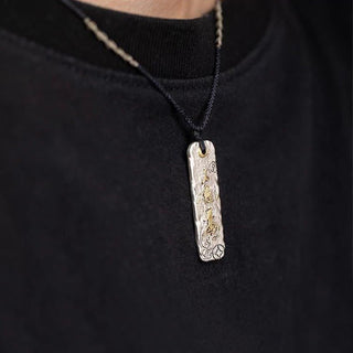 Buddha Gift Making A Fortune Chinese Character Copper Coin Wealth Necklace Pendant