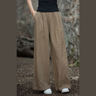 Buddha Gift Retro Wide Leg Pants Casual Women's Yoga Pants With Pockets