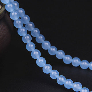 Buddha Gift 108 Beads Blue Crystal Healing Bracelet Mala