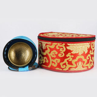 Buddha Gift Tibetan Singing Bowl Storage Bag with Zipper Closure Decoration