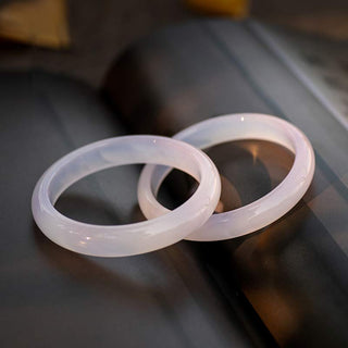 Buddha Gift Natural Chalcedony Harmony Positive Bracelet Bangle