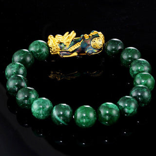 Buddha Gift FengShui PiXiu Jade Protection Bracelet