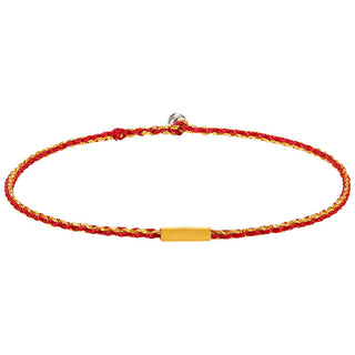 Buddha Gift 999 Gold Bead Handmade Four Thread Wishful Knots Braided Protection Bracelet