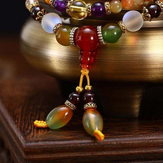 Buddha Gift The 108 Quartz Healing Mala Bracelet
