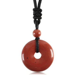 Buddha Gift Lucky Coin Pendant Healing Crystal Gemstone Necklace