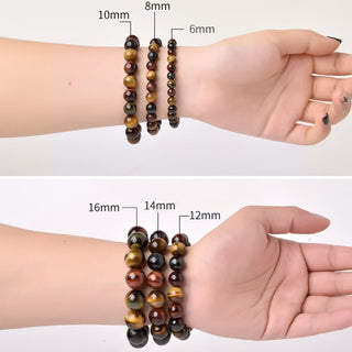Buddha Gift Natural Tiger Eye Positive Protection Bracelet