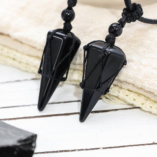 Buddha Gift Natural Stone Pointed Pendant Necklace