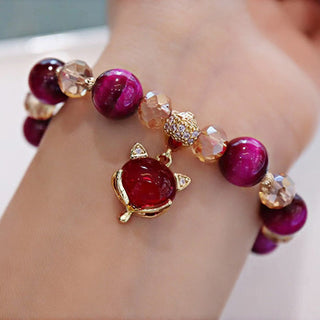 Buddha Gift Red Tiger Eye PiXiu Fox Protection Self Confidence Bracelet