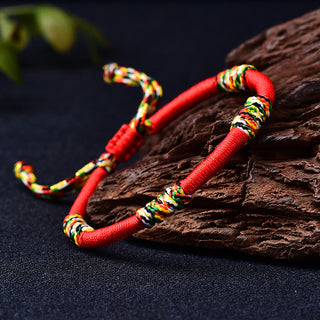 Buddha Gift Tibetan Handmade Colorful King Kong Knot Lucky Protection Braid String Bracelet