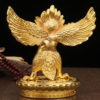 Buddha Gift Tibetan Gold Garuda Bird Alloy Protection Home Decoration