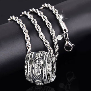 Buddha Gift PiXiu Luck Wealth Rotatable Necklace Pendant