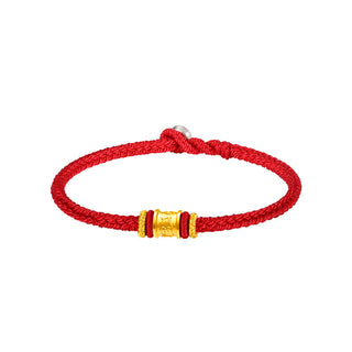 Buddha Gift Tibet 999 Gold Om Mani Padme Hum Engraved Protection Lucky Bead Bracelet