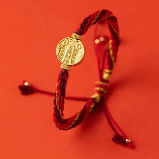 Buddha Gift Five Directions Gods of Wealth Handmade Reincarnation Knot Protection String Braid Bracelet