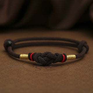 Buddha Gift Red String Jade Luck Fortune Knot Braided Couple Bracelet