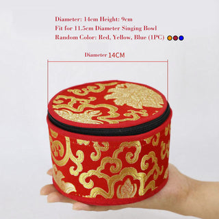 Buddha Gift Tibetan Singing Bowl Storage Bag with Zipper Closure Decoration