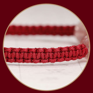 Buddha Gift Natural Strawberry Quartz Crystal Love Red String Weave Bracelet Anklet