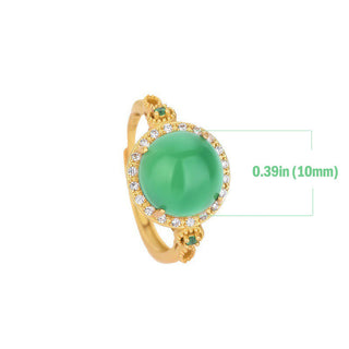 Buddha Gift Green Jade Fortune Ring