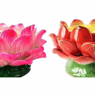 Buddha Gift Meditation Prayer Altar Lotus Flower Candle Holder Buddhist Temple Rituals Use Items