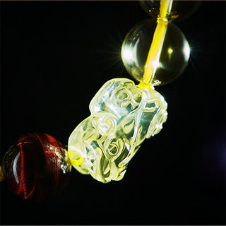 Buddha Gift Natural Citrine Double PiXiu Tiger Eye Prosperity Protection Bracelet