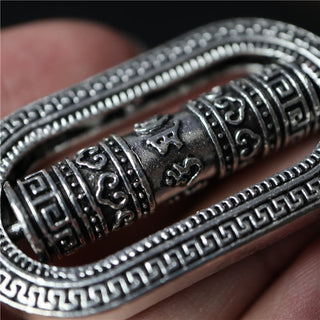 Buddha Gift Tibet Om Mani Padme Hum Prayer Wheel Peace Rotatable Car Hanging Decoration