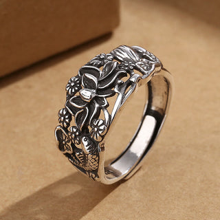 Buddha Gift Lotus Symbol Koi Fish Enlightenment Ring