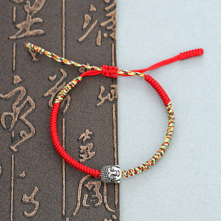 Buddha Gift Handmade Colorful King Kong Knot Buddha Serenity String Bracelet