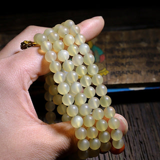 Buddha Gift 108 Mala Beads Tibet Sheep Horn Amber Luck Bracelet