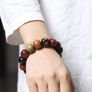 Buddha Gift Tibet Various Wood Om Mani Padme Hum Purity Bracelet