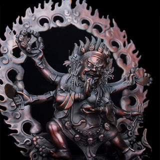Buddha Gift Tibet Mahakala Bodhisattva Figurine Compassion Copper Statue Decoration