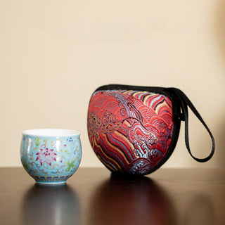 Buddha Gift Lotus Flower Pod Pattern Ceramic Teacup Kung Fu Tea Cup 80ml