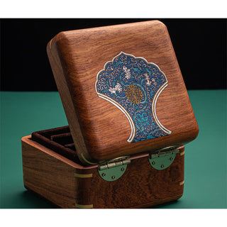 Buddha Gift Antique Flower Leaf Handmade Rosewood Jewelry Storage Box Wooden Gift Organizer Box