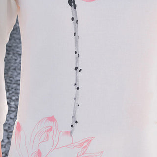 Buddha Gift 2Pcs Lotus Pattern Tai Chi Meditation Yoga Cotton Linen Clothing Top Pants Women's Set