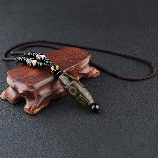 Buddha Gift Nine-Eye Dzi Bead Wealth Protection Necklace