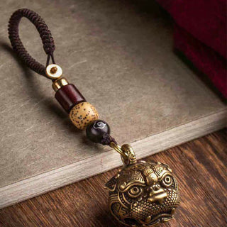 Buddha Gift PiXiu Wealth Copper Key Chain