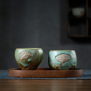 Buddha Gift Lotus Pod Engraved Teacup Kung Fu Tea Cup