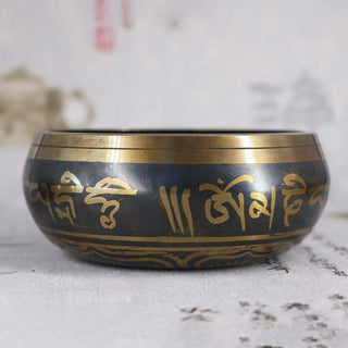 Buddha Gift Tibetan Meditation Bowl for Healing and Mindfulness Om Mani Padme Hum Singing Bowl