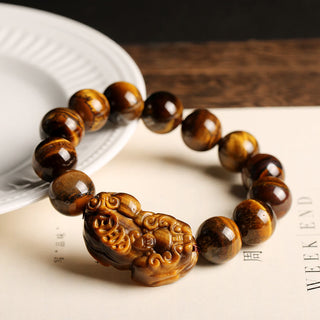 Buddha Gift Natural Tiger Eye Wealth Bracelet
