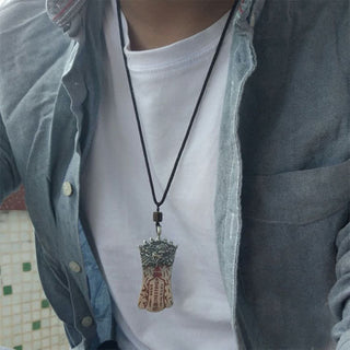 Buddha Gift FengShui Bagua PiXiu Cinnabar Balance Necklace Pendant