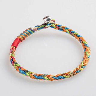 Buddha Gift "May you be healthy and happy" Lucky Multicolored Bracelet