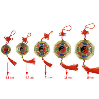 Buddha Gift Feng Shui Bagua Map Five-Emperor Coins Chinese Knotting Harmony Energy Map