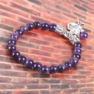 Buddha Gift Natural Gemstone Tree of Life Lucky Charm Stretch Bracelet