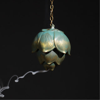 Buddha Gift Lotus Meditation Hanging Incense Burner Decoration