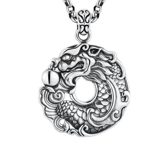 Buddha Gift Koi Fish Dragon Peace Buckle Wealth Necklace Pendant