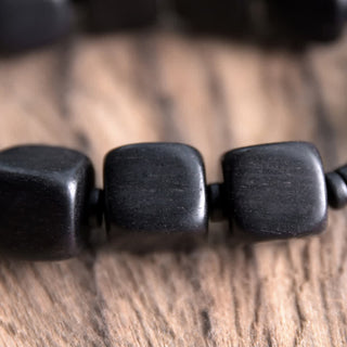 Buddha Gift Tibetan Ebony Wood Dzi Bead Strength Bracelet