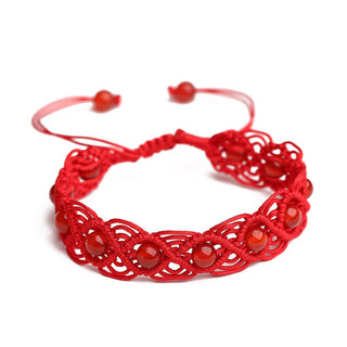 Buddha Gift Red Agate Confidence Red String Bracelet