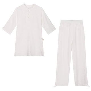 Buddha Gift 2Pcs Plain Long Sleeve Zen Yoga Clothing Meditation Clothing Top Pants Women's Set